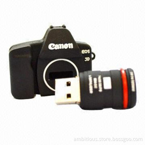 Camera-shaped USB flash drive